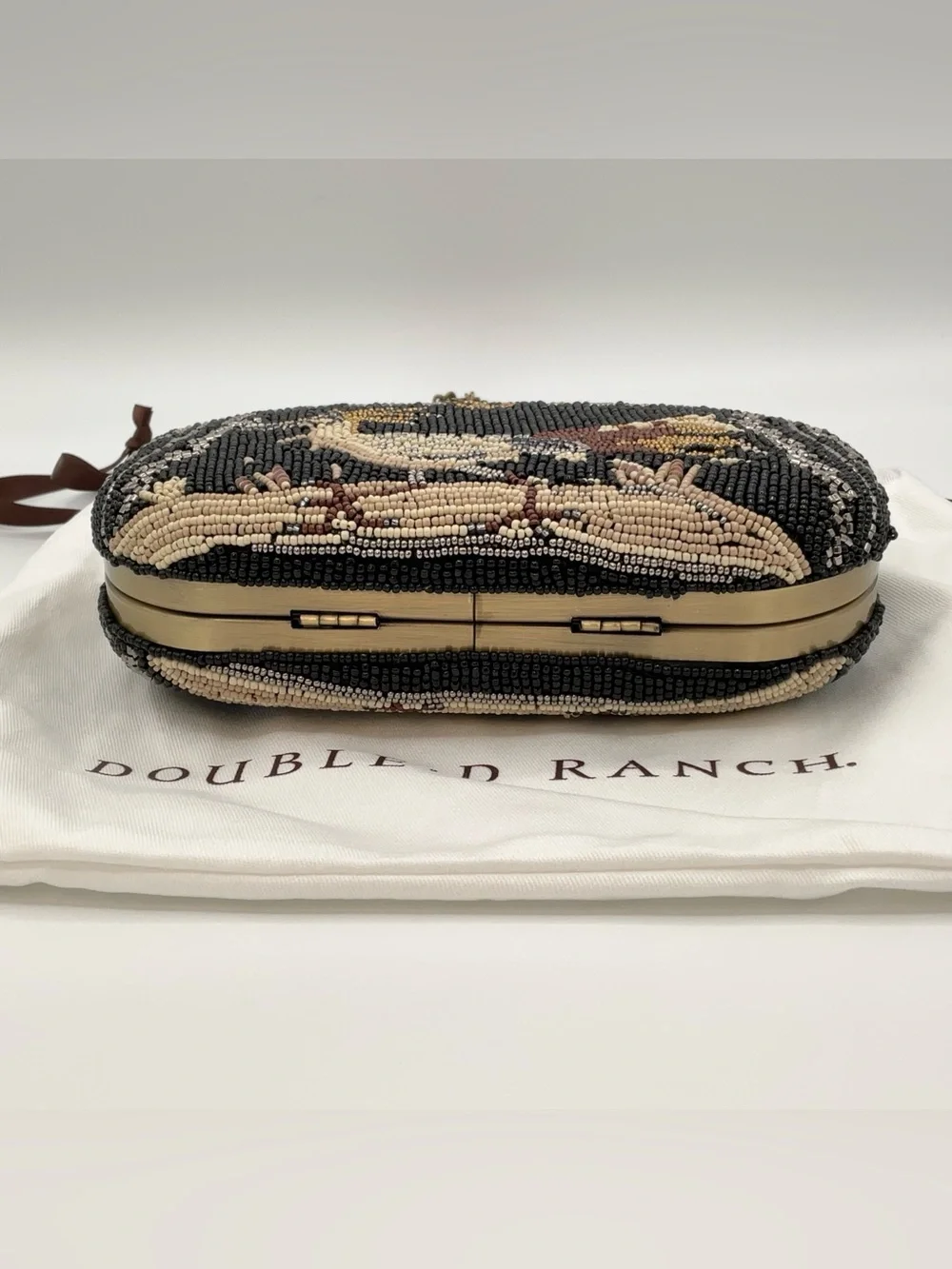 LE Double D Ranch - Road Runner Beaded Luxury Clutch w/Chain Strap - BRAND NEW